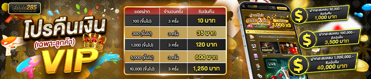 บาคาร่า คาสิโน สล็อตออนไลน์ 🎁โปรคืนเงิน VIP💵